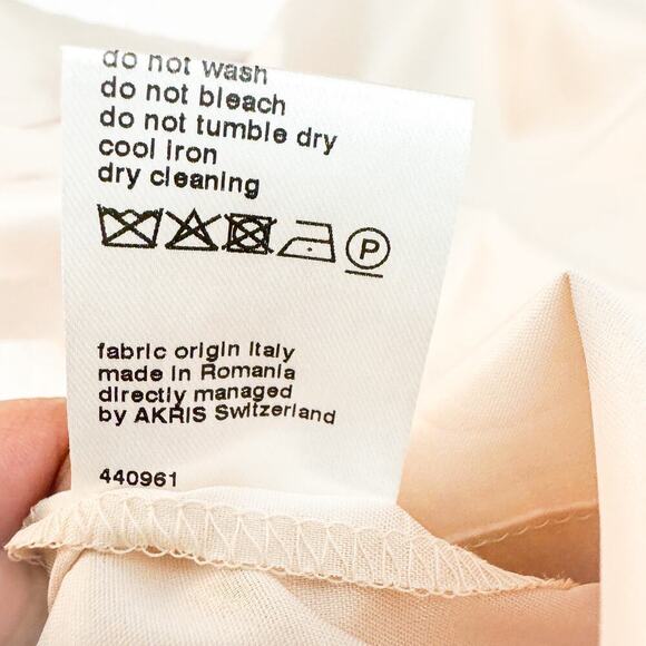 Akris Punto Light Brown Cream Nude Pencil Skirt Mint Size 6 - Picture 6 of 7